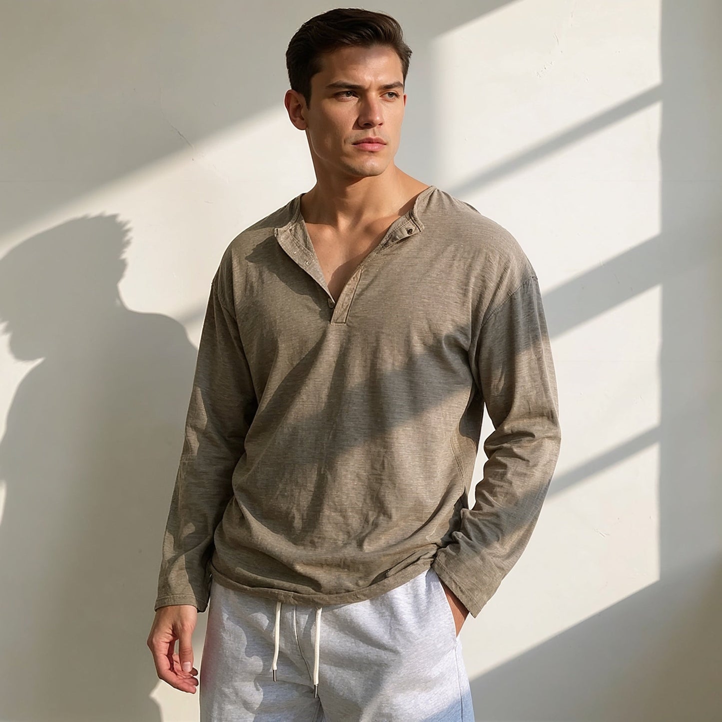 RELAXED OVERSIZED LONG SLEEVE T-SHIRT