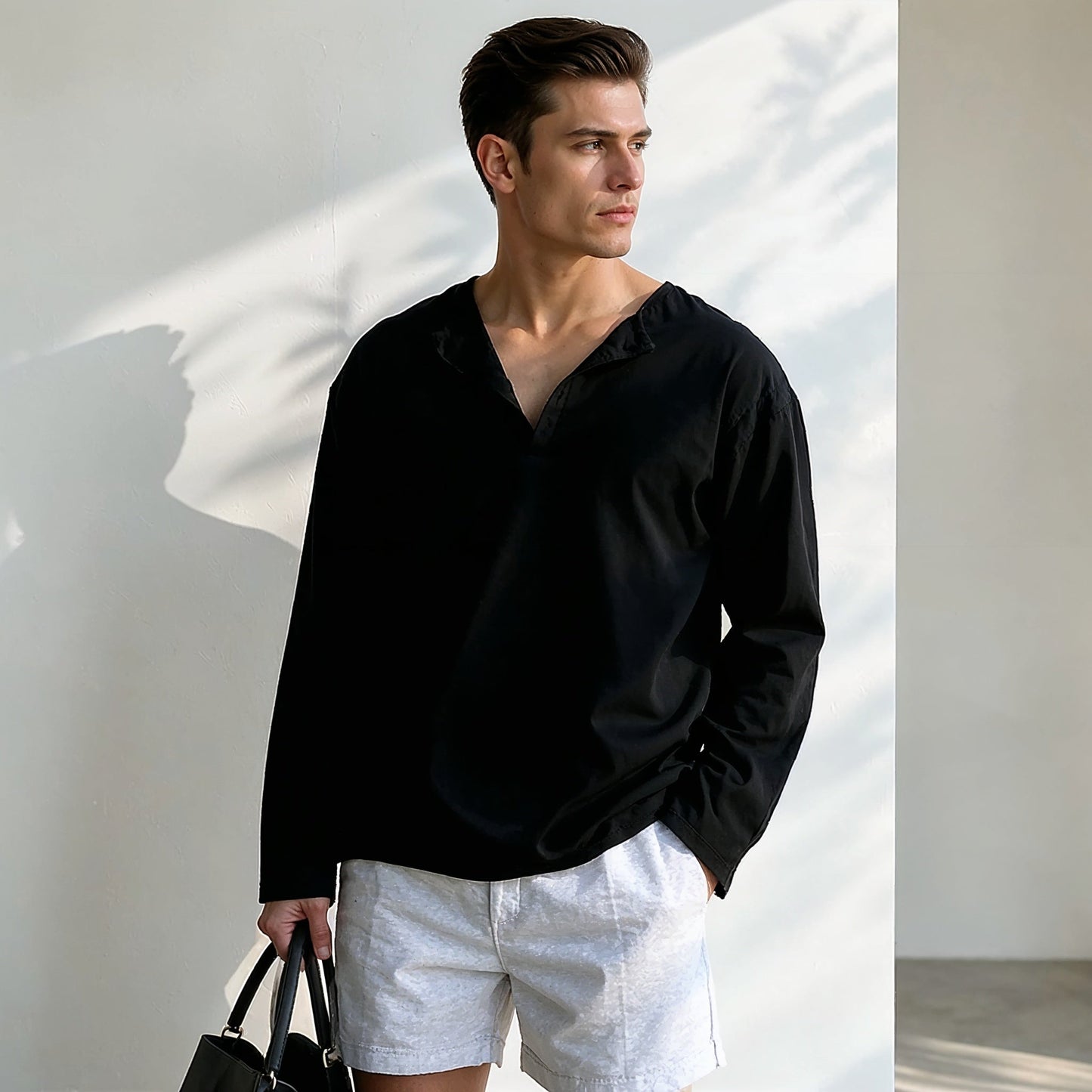 RELAXED OVERSIZED LONG SLEEVE T-SHIRT